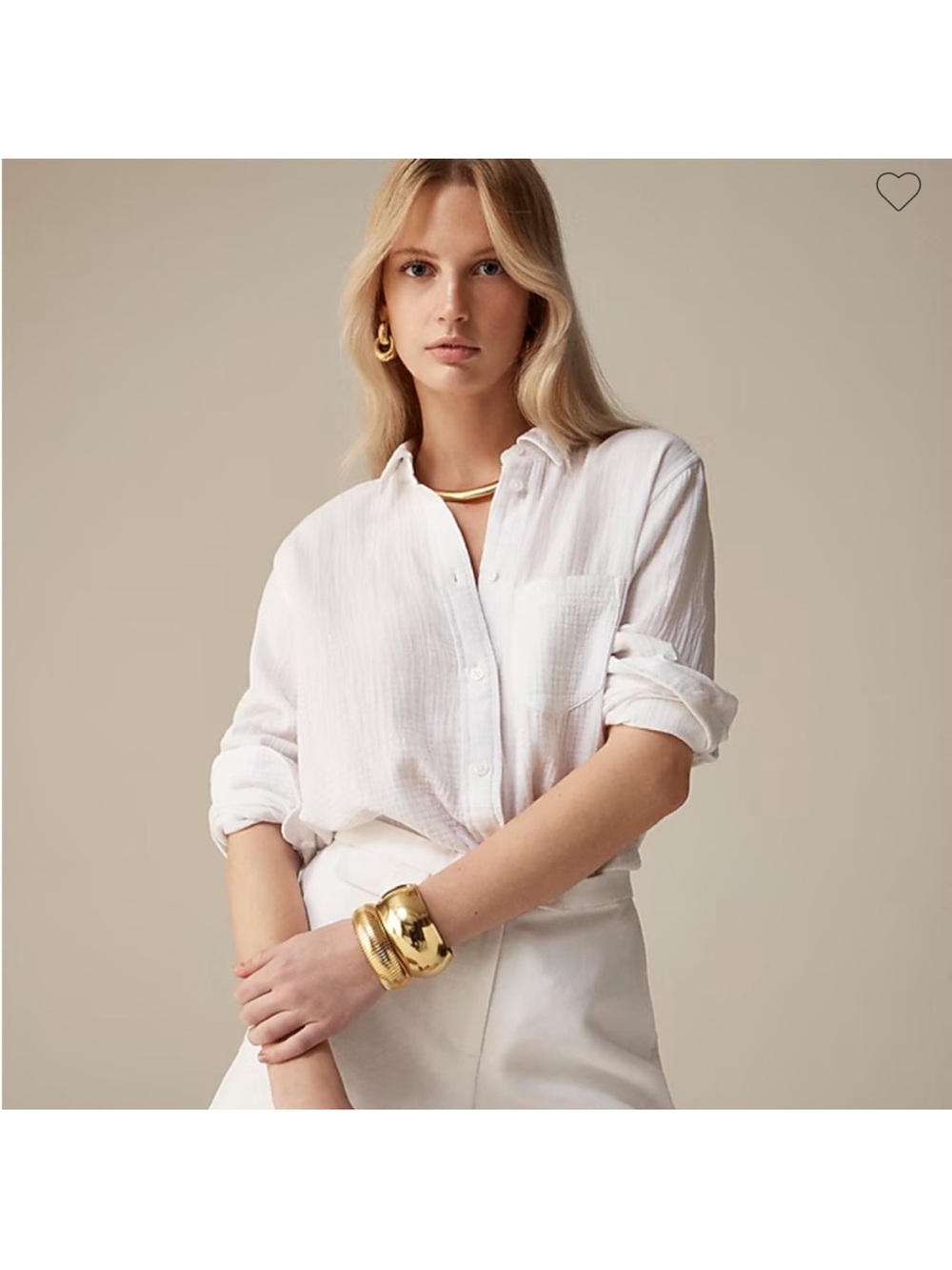 J. Crew Classic Fit Gauze Shirt Cotton Size 6